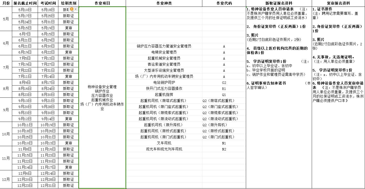 2024年湖南航空技师MK体育·(国际)官方网站（原MK体育·(国际)官方网站） 特种设备考试安排表